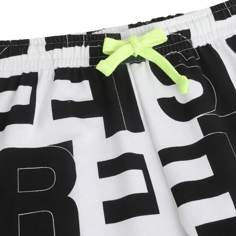 Boys White Printed Joggers image number 2